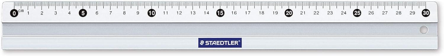 Detalle de Staedtler Règle en aluminium anti-dérapante 30 cm avec étui plastique (modèle 563)