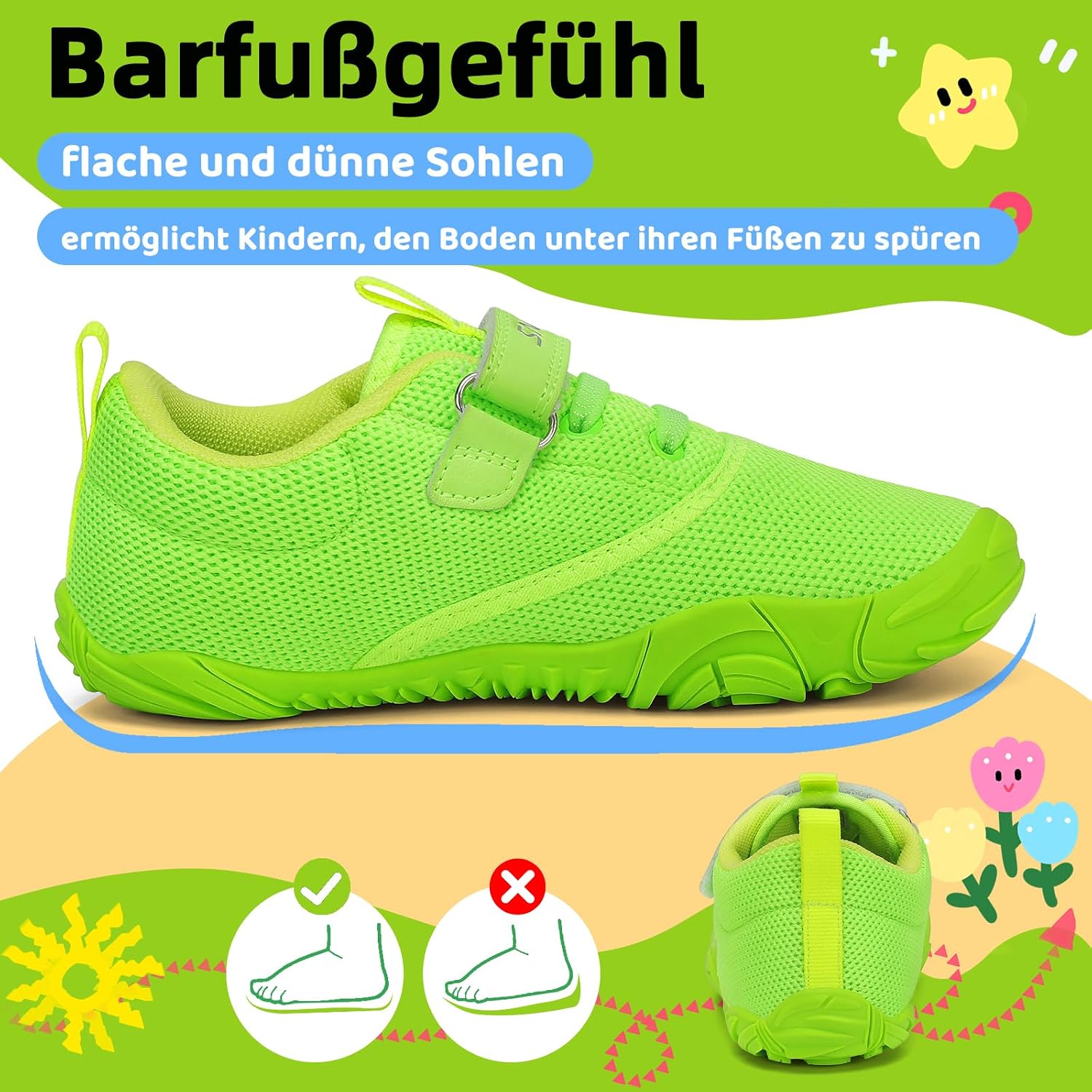 Thumbnail 2 de SAGUARO Kinder Barfußschuhe leicht, rutschfest – Traillaufschuhe, Gr. 24–36