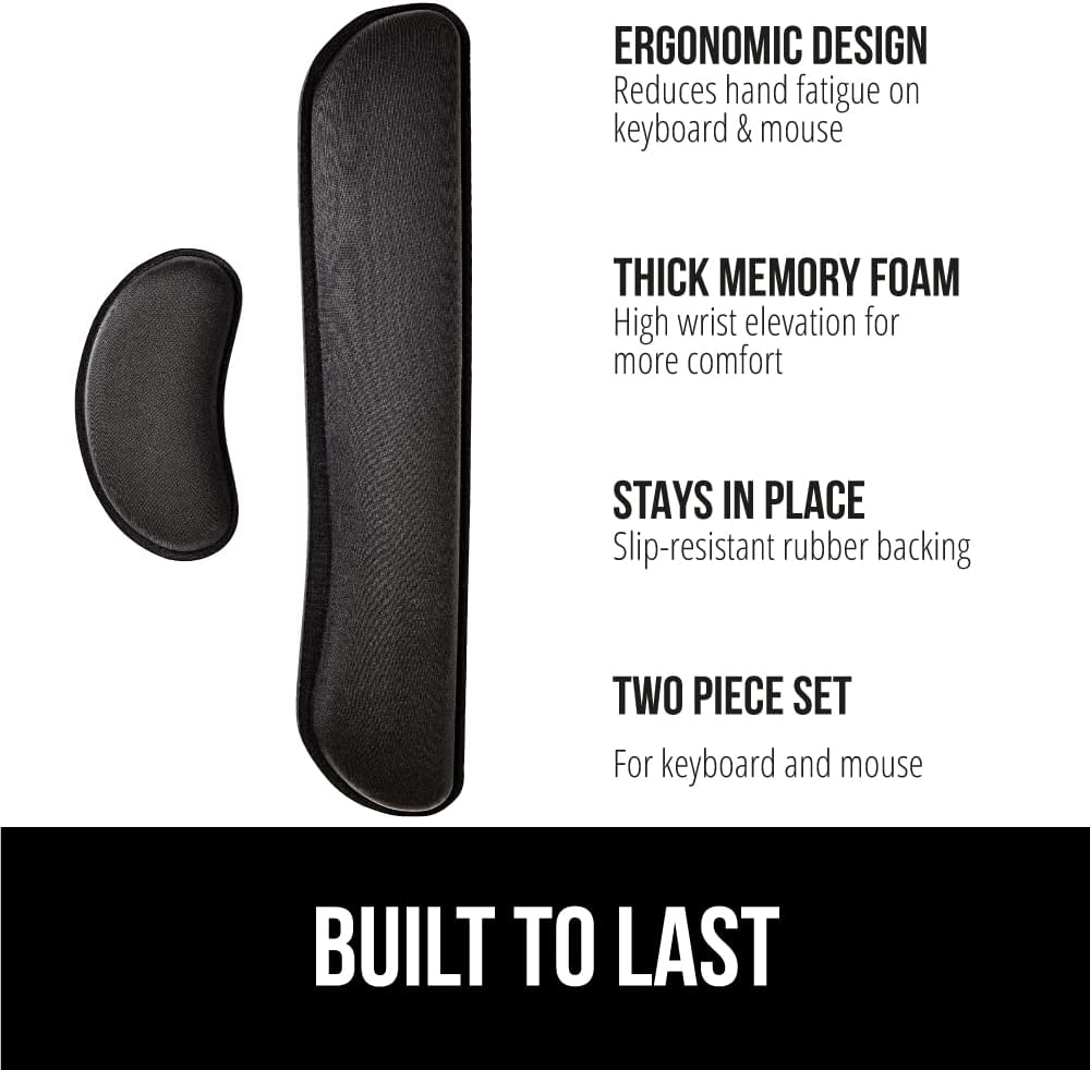 Thumbnail 1 de GORILLA GRIP Silky Memory Foam Wrist Rest, 2-Piece ⌨️