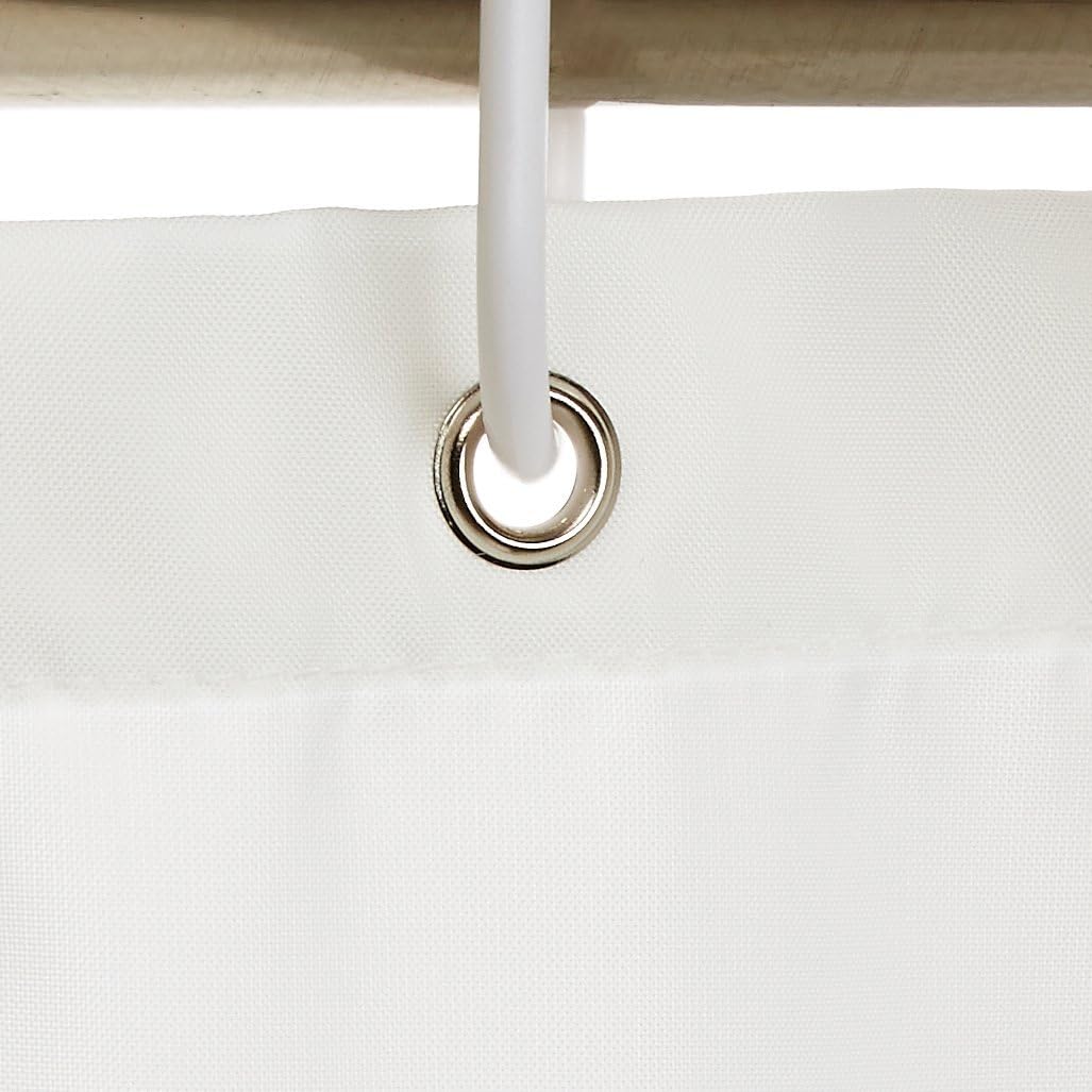 Thumbnail 2 de Amazon Basics Duschvorhang aus wasserdichtem Stoff, 183 x 183 cm, Weiß