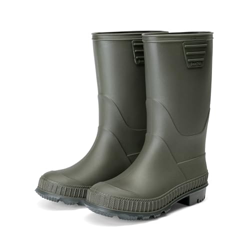 Detalle de DREAM PAIRS Boys Non-Slip Wellies in Olive (Size 2 Big Kid)