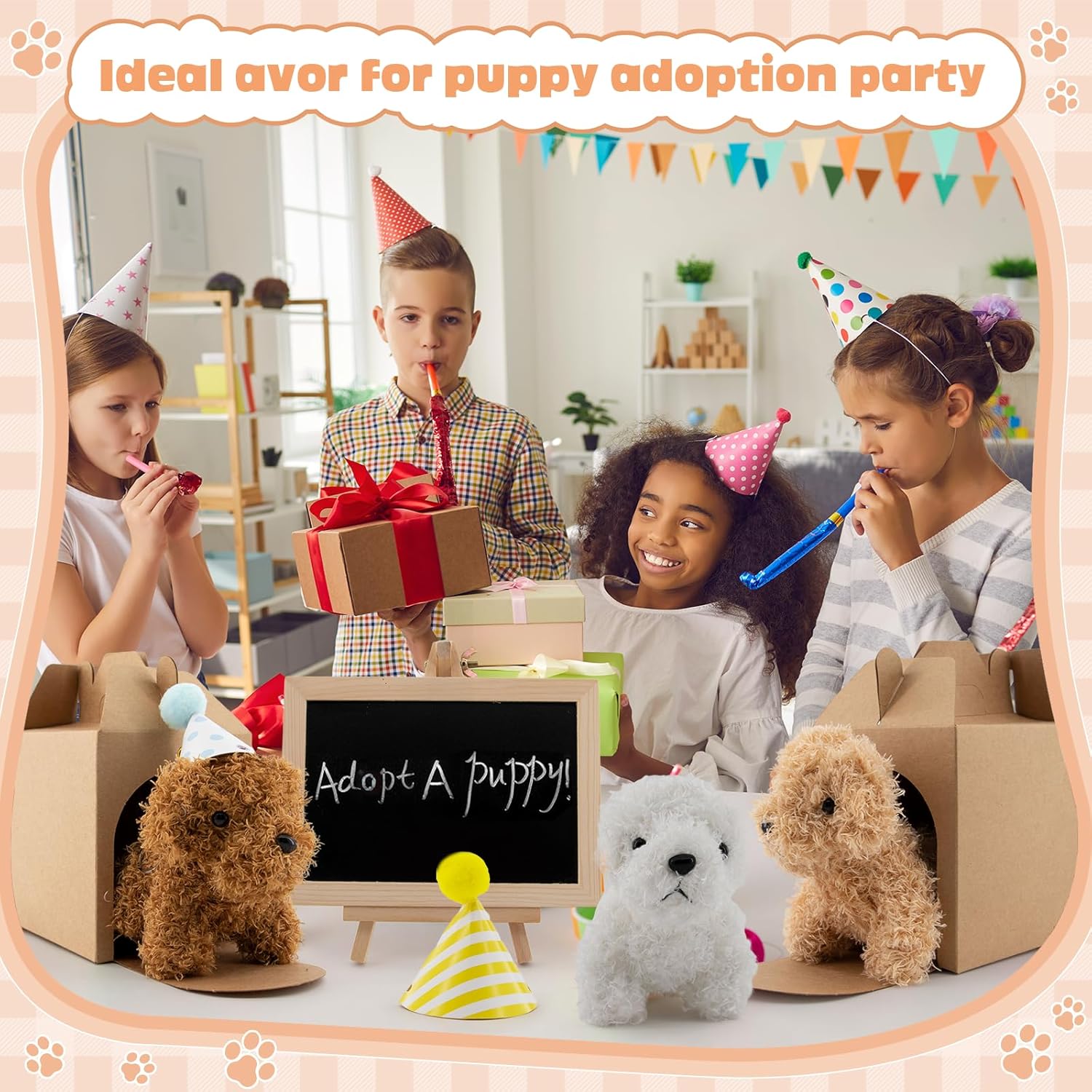 Thumbnail 5 de Rigibright 56Pcs Adopt A Puppy Party Favors Mini Plush Set