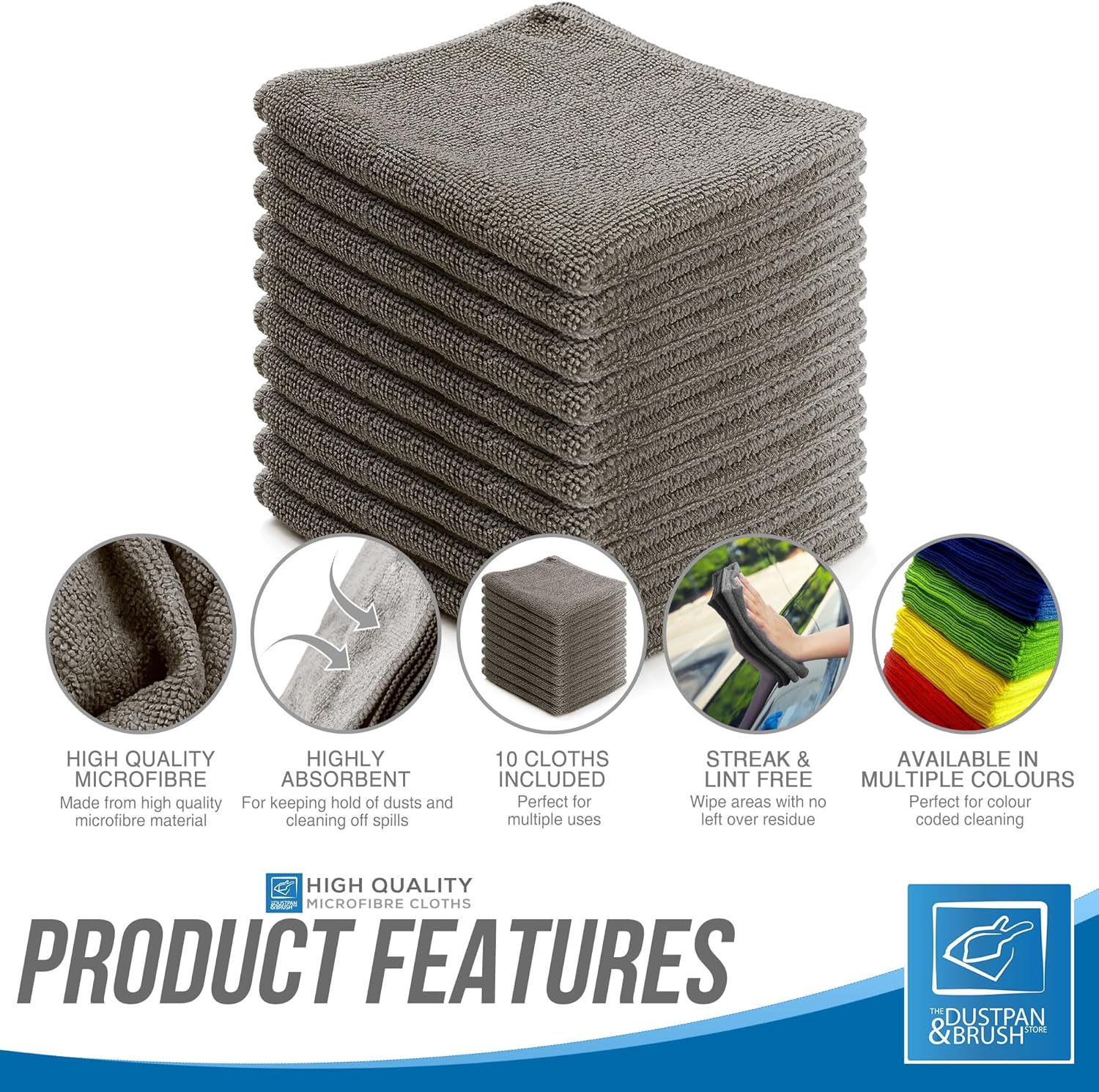 Thumbnail 4 de Microfiber Cleaning Cloth 40×40 cm, 10-pack 🧽