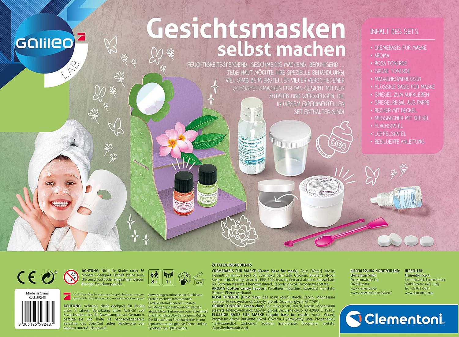 Detalle 2 de Clementoni Galileo Lab DIY Gesichtsmasken ab 8