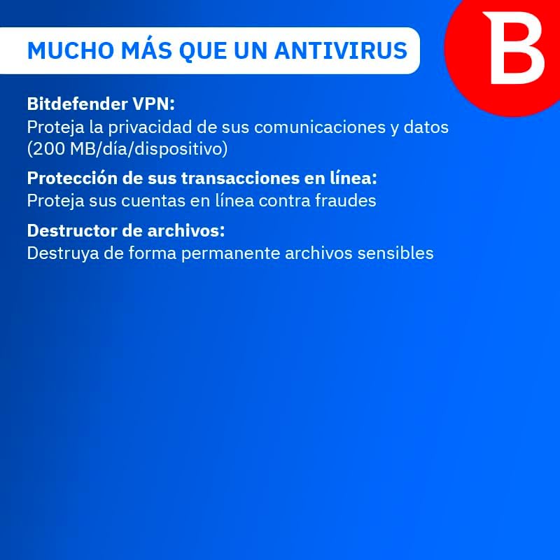 Thumbnail 2 de Bitdefender Antivirus Plus 2025 para PC | 1 Año 🛡️