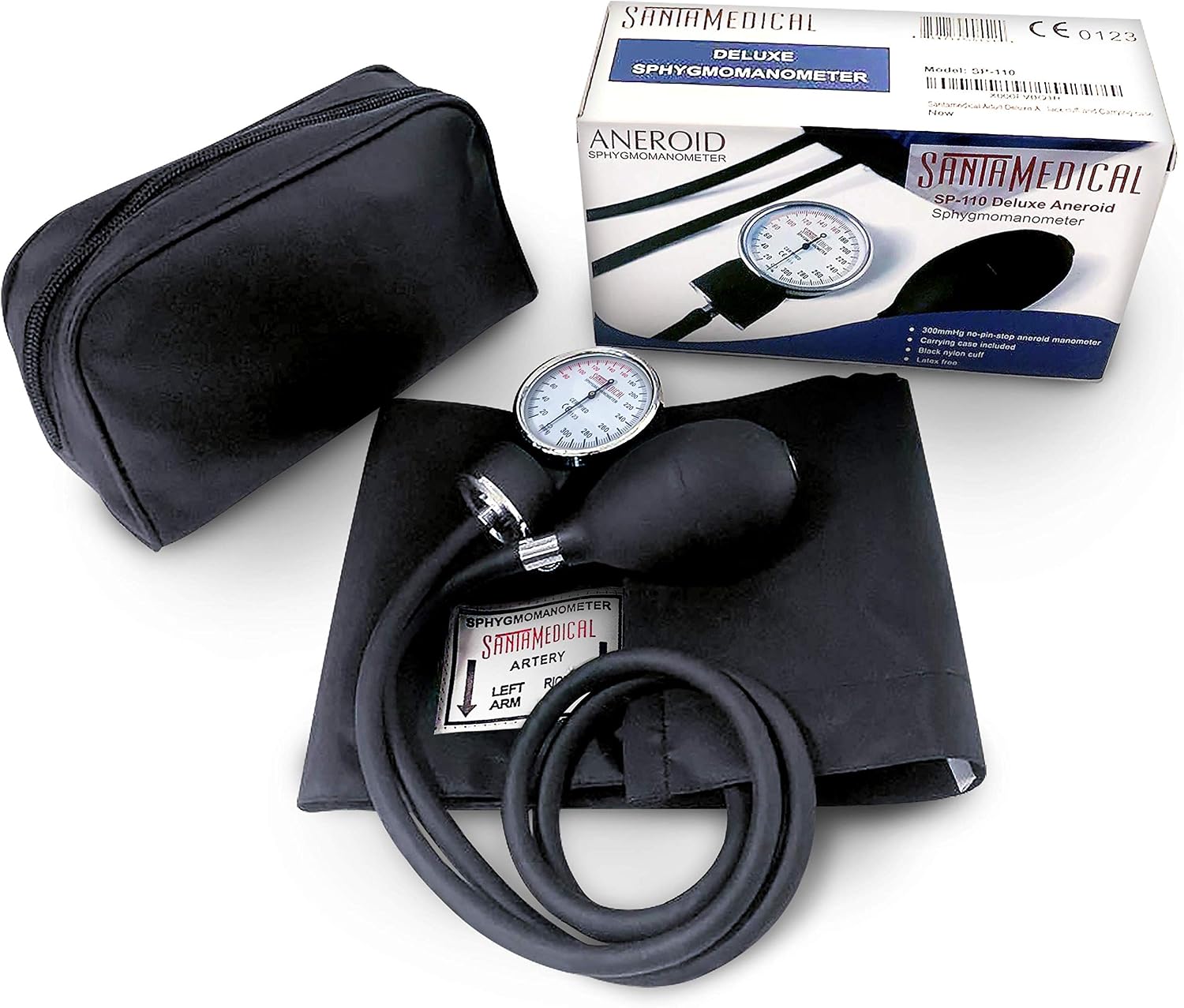 Detalle 1 de Santamedical SP-110 Manual Blood Pressure Cuff, Adult Aneroid Monitor