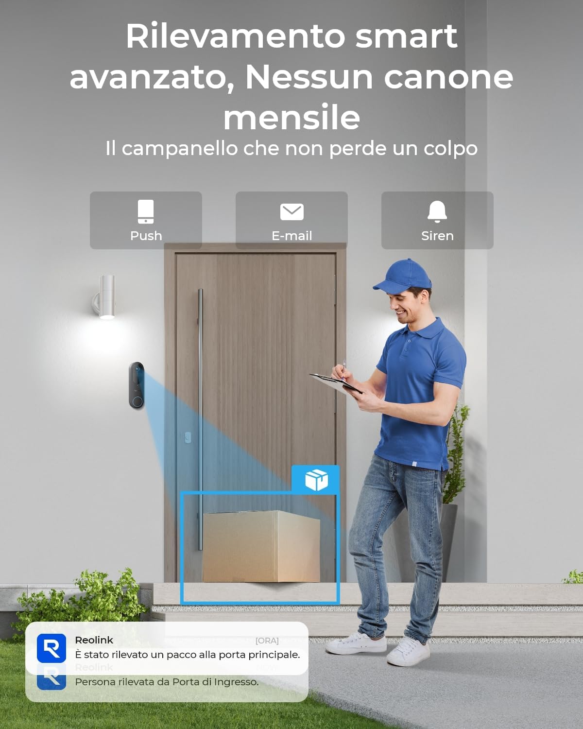 Thumbnail 2 de Reolink Bundle Sicurezza con Doorbell Camera 2K: batteria/wired, vista 150°×150° + Home Hub Mini