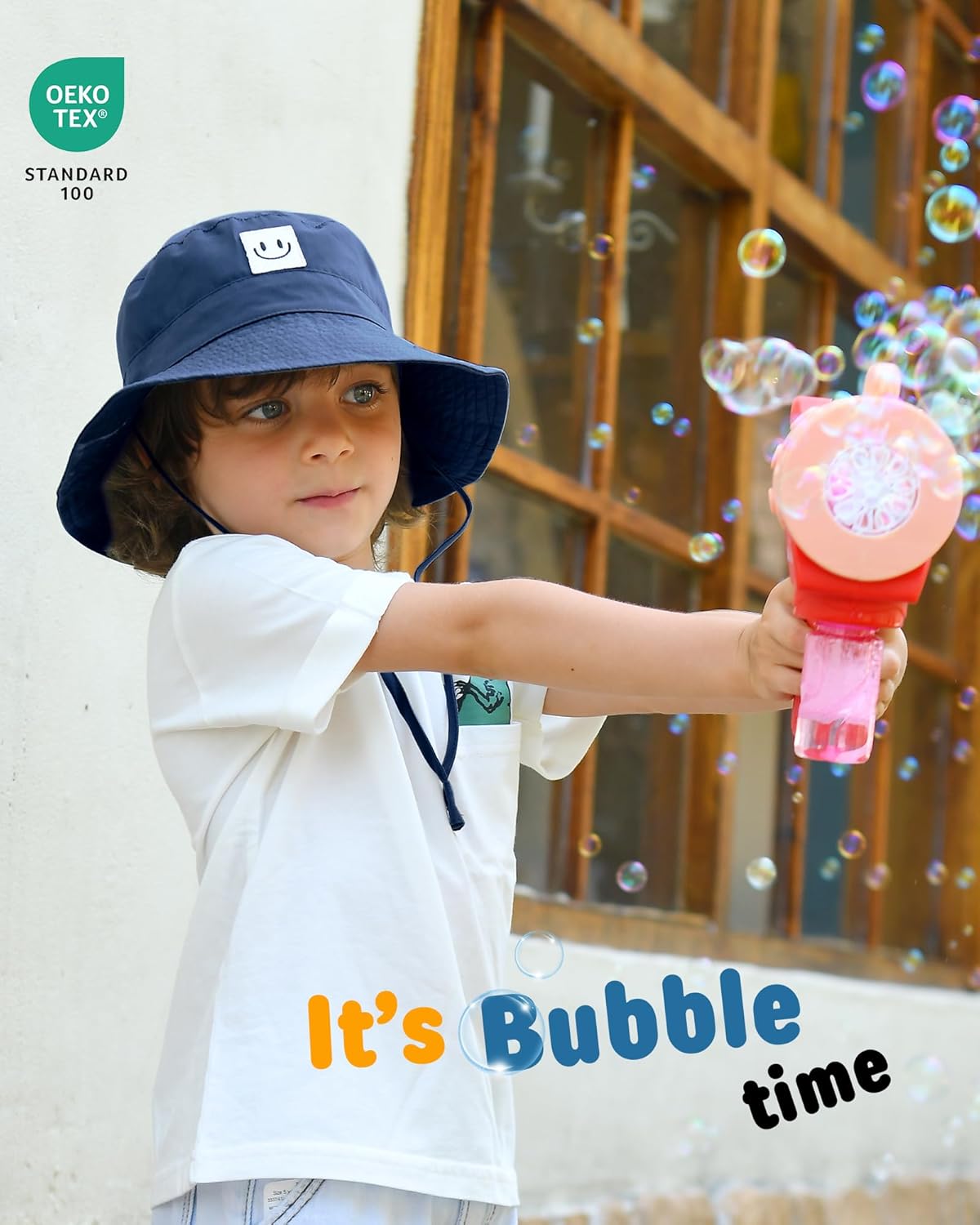 Thumbnail 4 de FURTALK Baby Sun Hat Smile Face Bucket Hat (0-5 Years) – UPF 50+ Sun Protection