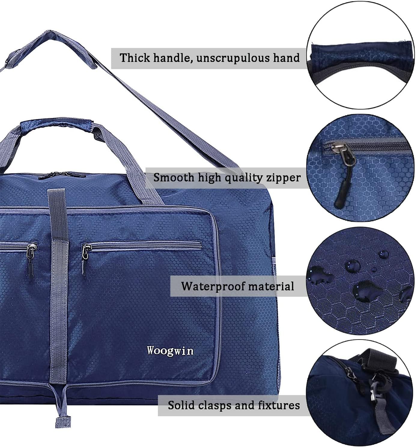 Thumbnail 4 de ehsbuy 60L Foldable Travel Duffle Bag — Waterproof Holdall