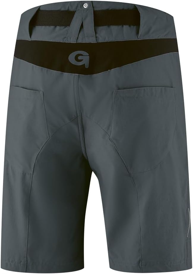 Detalle de Gonso Mira Damen-Kurze Fahrradhose 2in1 mit einknöpfbarer Radunterhose und Relax Gel Comfort Sitzpolster