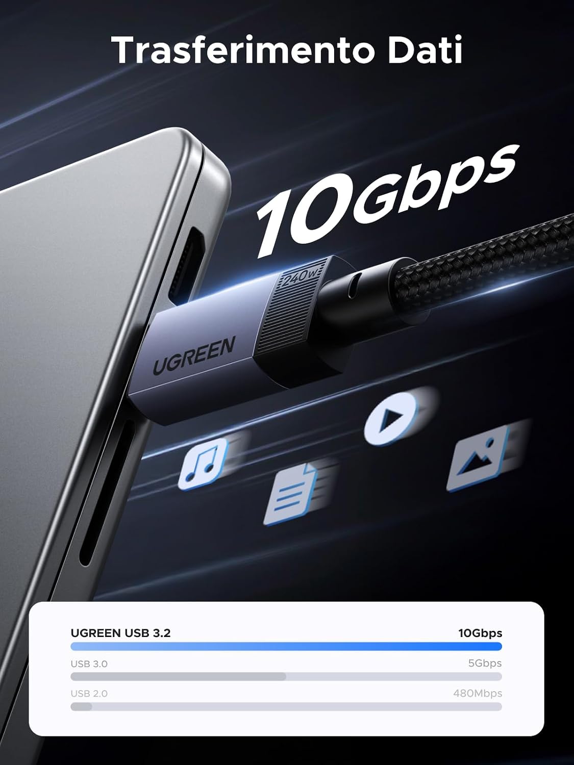 Detalle 2 de UGREEN Cavo USB C Video 4K@60Hz 1M