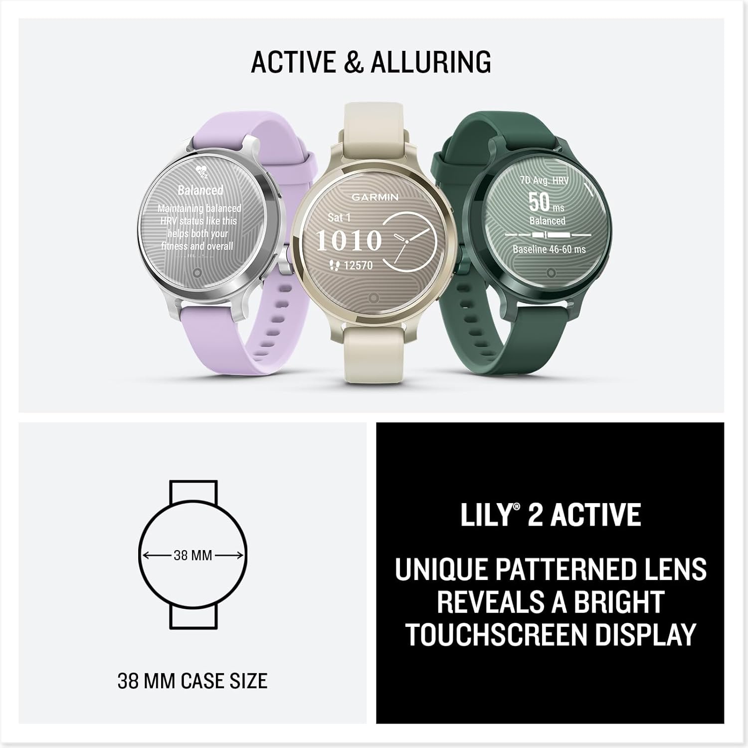 Thumbnail 6 de Garmin Lily 2 Active: Small, Stylish GPS Smartwatch with Hidden Display