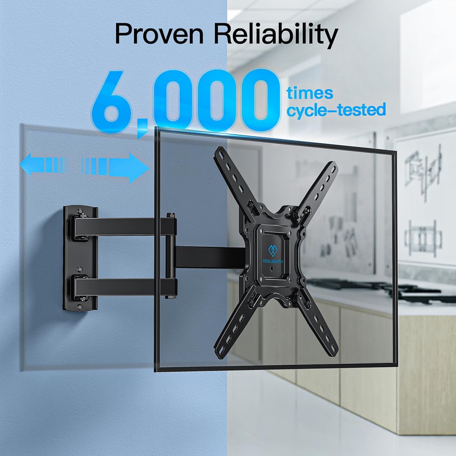 Thumbnail 3 de PERLESMITH TV Wall Bracket for 26–60 inch TVs up to 35kg — Universal, Tilt, Swivel & Extend