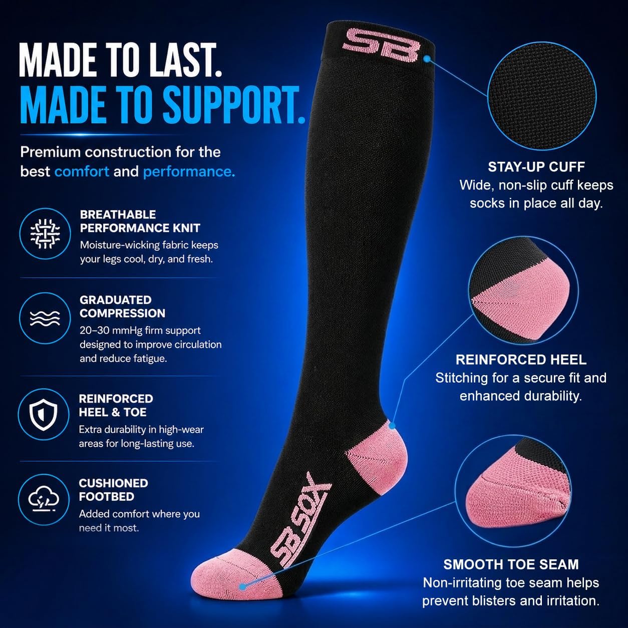 Thumbnail 5 de SB SOX Compression Socks 20-30 mmHg