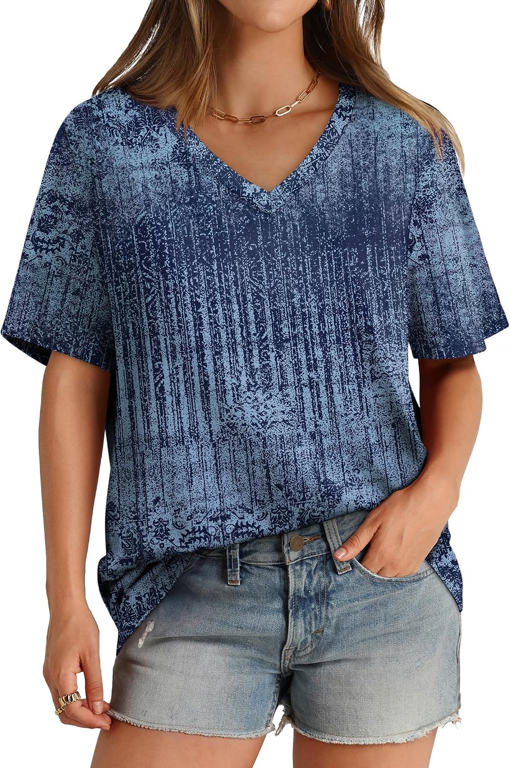 Thumbnail 6 de Aokosor Women's V-Neck T-Shirt, S–4XL