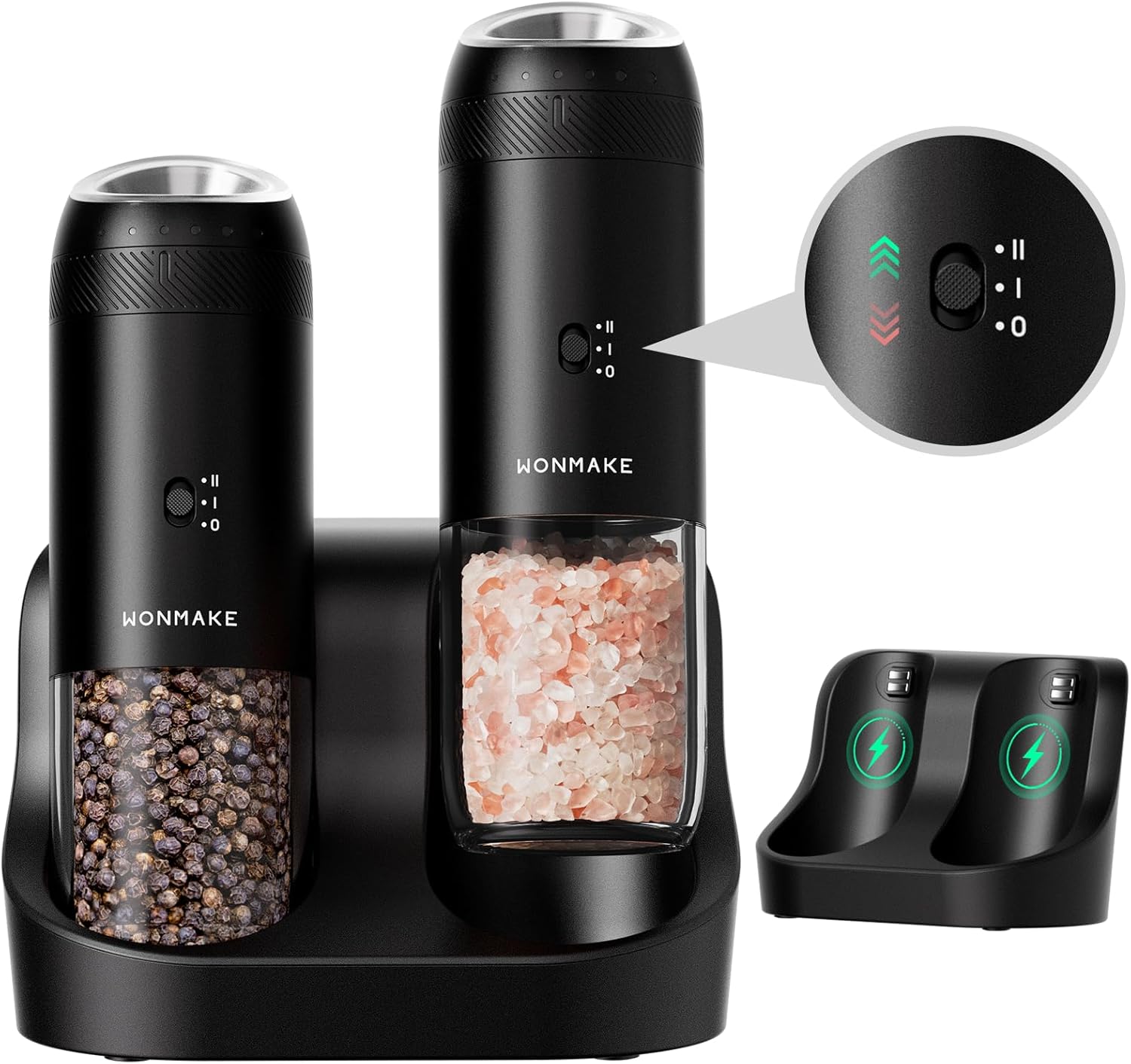 WONMAKE Gravity Salt & Pepper Grinder