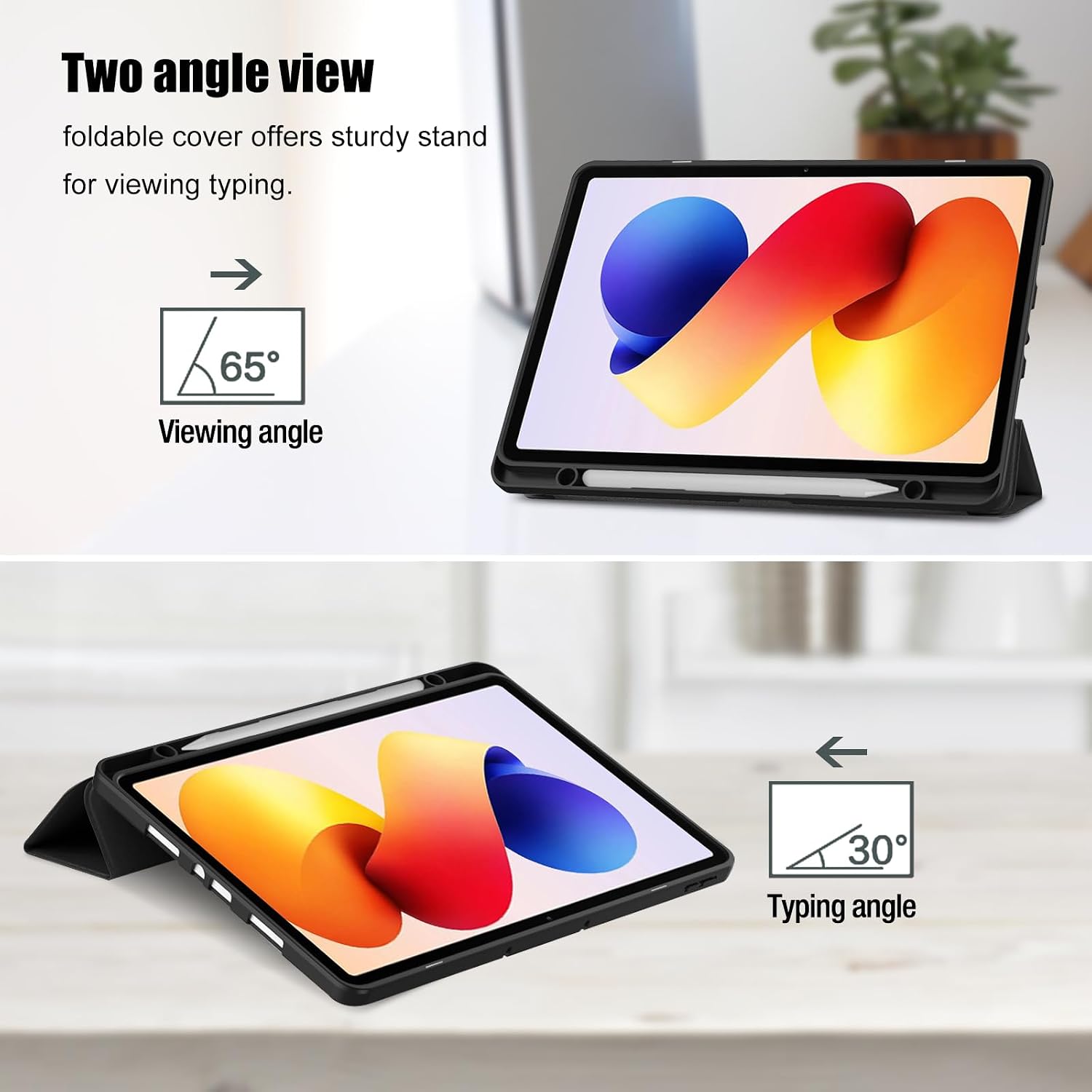 Detalle de ProCase Hülle für Xiaomi REDMI Pad 2 Pro 12,1" (2025) – dünnes Case mit Dreifachschutz, magnetischer Verschluss und Frosted-Rückseite