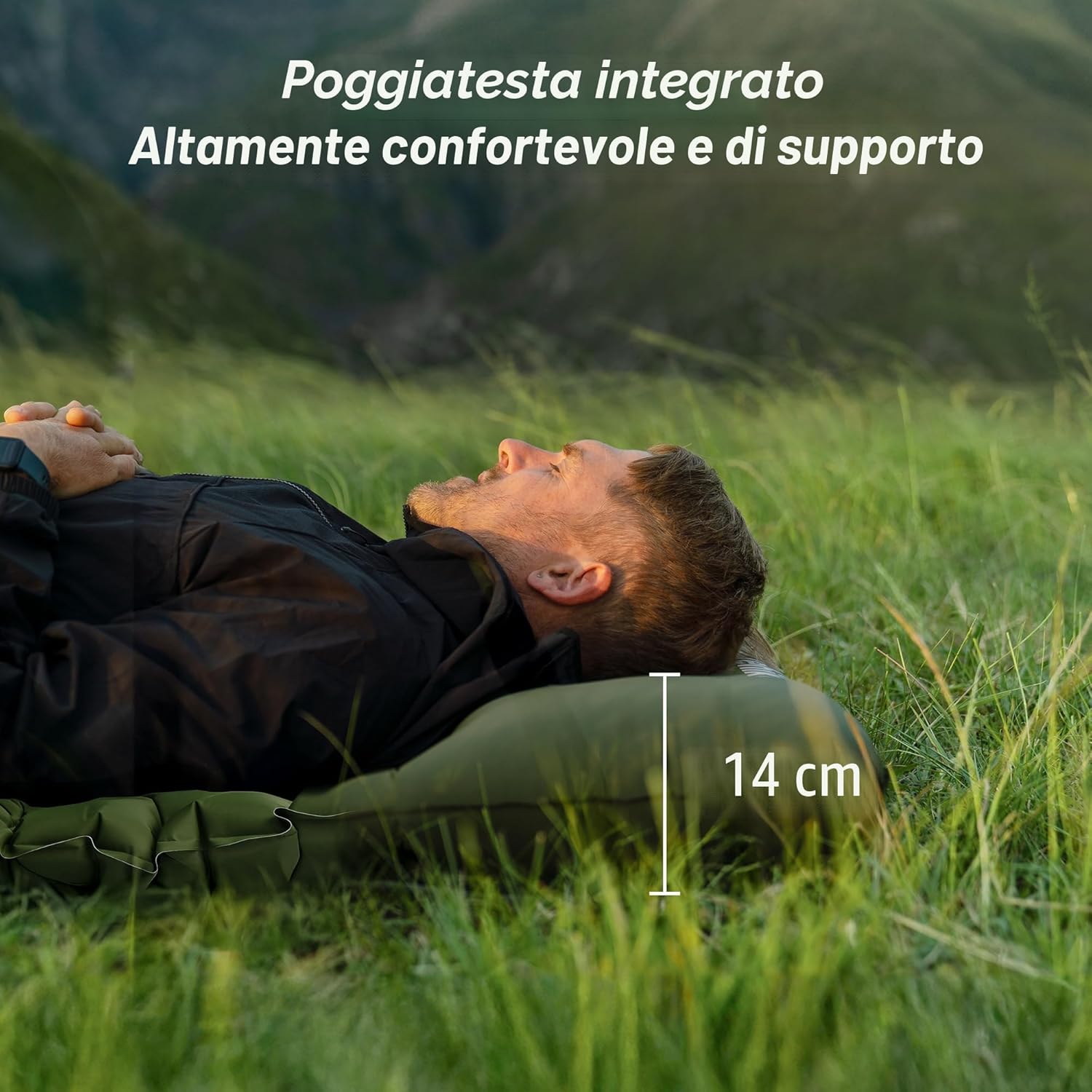 Detalle de Naturehike materassino gonfiabile ultraleggero singolo per esterni (verde militare)