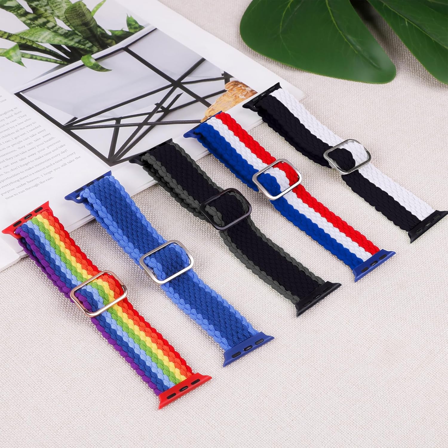 Thumbnail 2 de Nepfaivy Geflochtenes Armband Apple Watch 42–49 mm