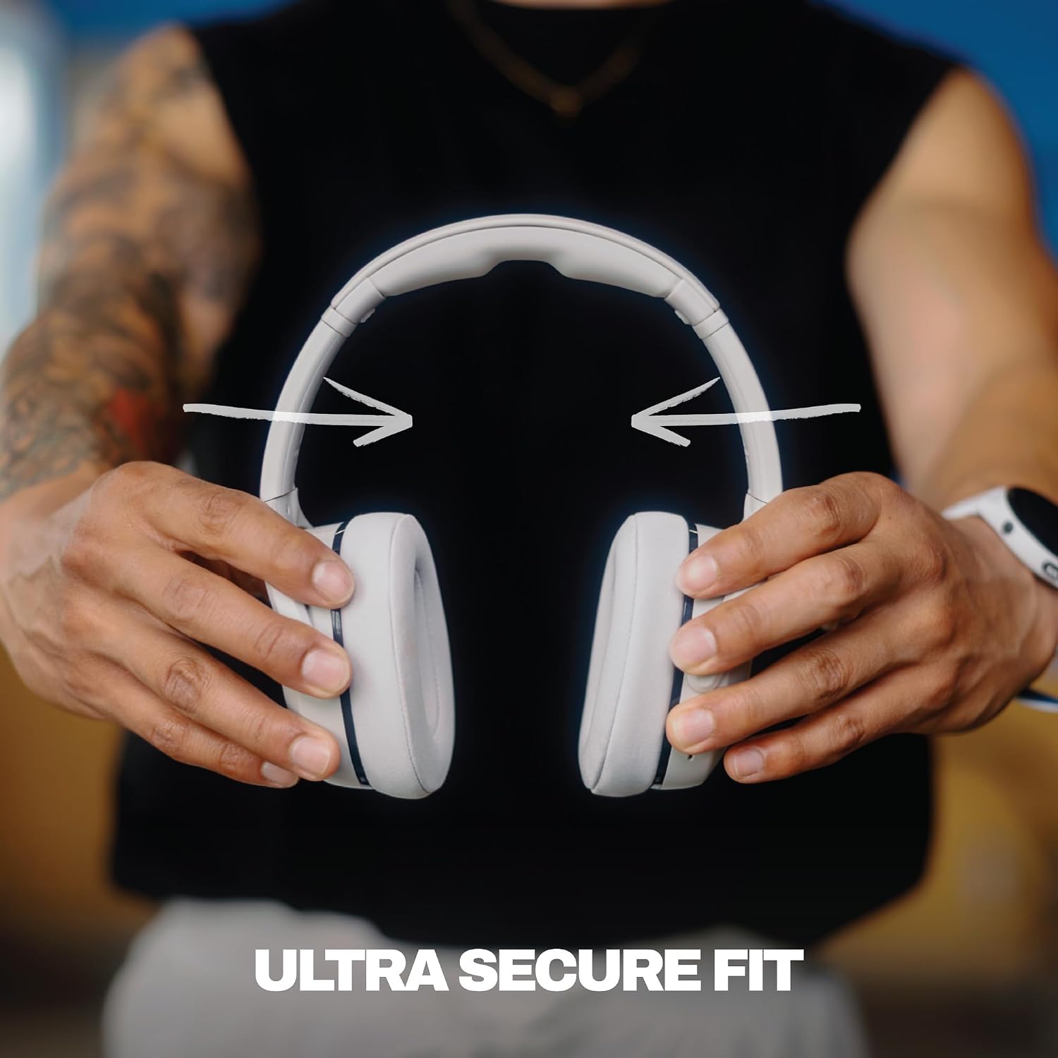 Detalle de Skullcandy Crusher 540 Active Wireless Bluetooth Headphones (Concrete) with Multi-Sensory Bass