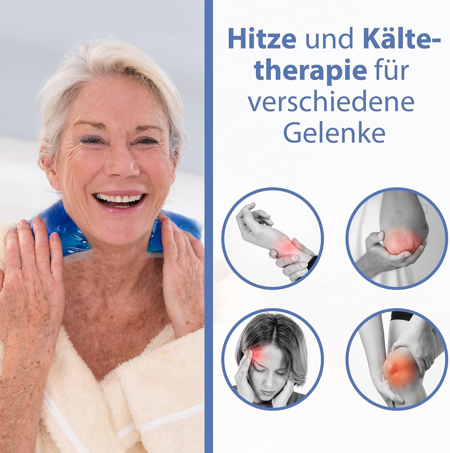 Thumbnail 2 de ICEHOF Kühlpads (3er-Set) mit Vlies-Hülle – vielseitige Kühl- und Wärmekompresse inklusive Klettband