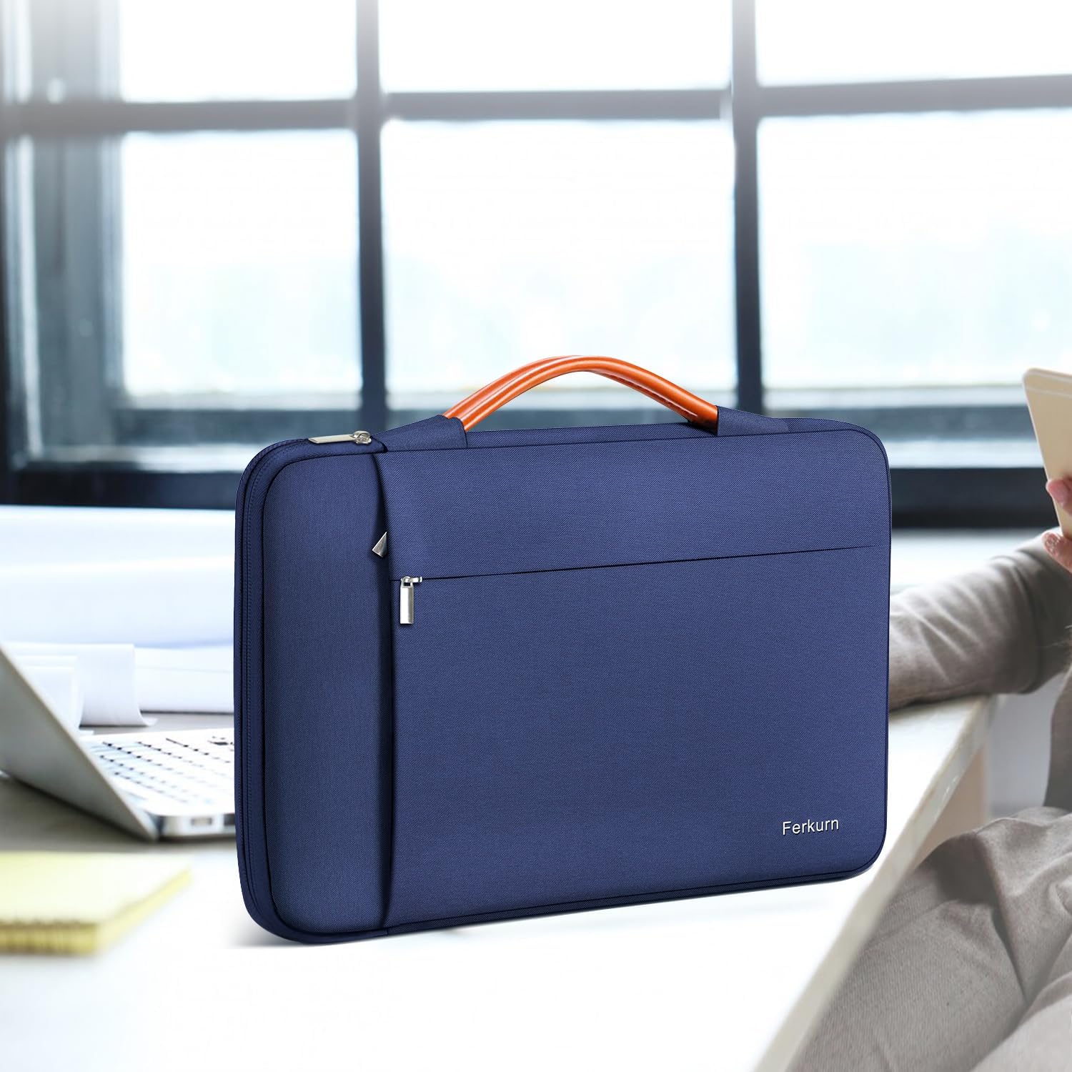 Thumbnail 5 de Ferkurn 14-inch Laptop Sleeve Case – Waterproof Slim Cover (Blue) for MacBook Air/Pro, iPad, Surface Pro and More
