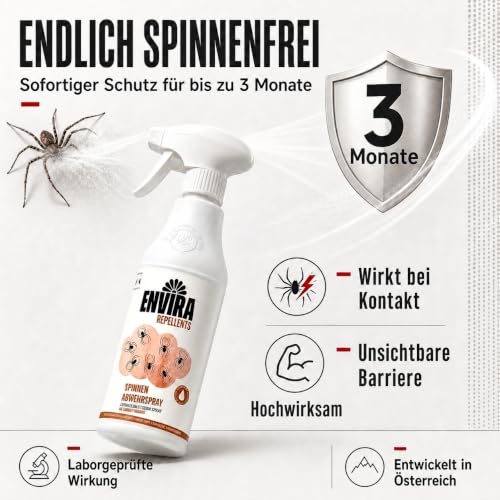 Detalle de Envira Spinnenspray 500 ml – hochwirksam gegen Spinnen im Haus