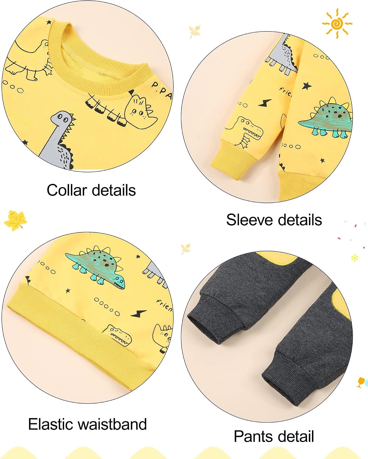 Detalle 1 de DISAUR Toddler Boy Sweatshirt and Pants Set, Size 2-6