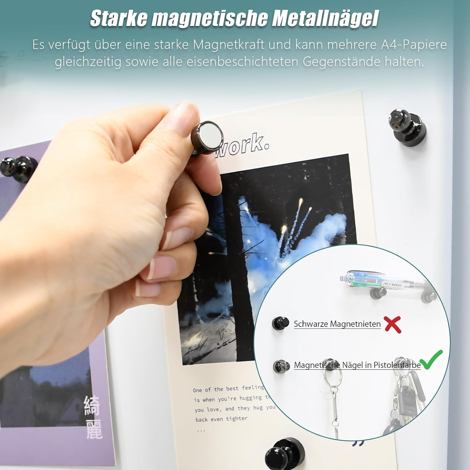 Detalle 2 de 35 Stück Neodym Magnet Extra Stark – 12 x 16 mm, Glänzend Schwarz (Set)