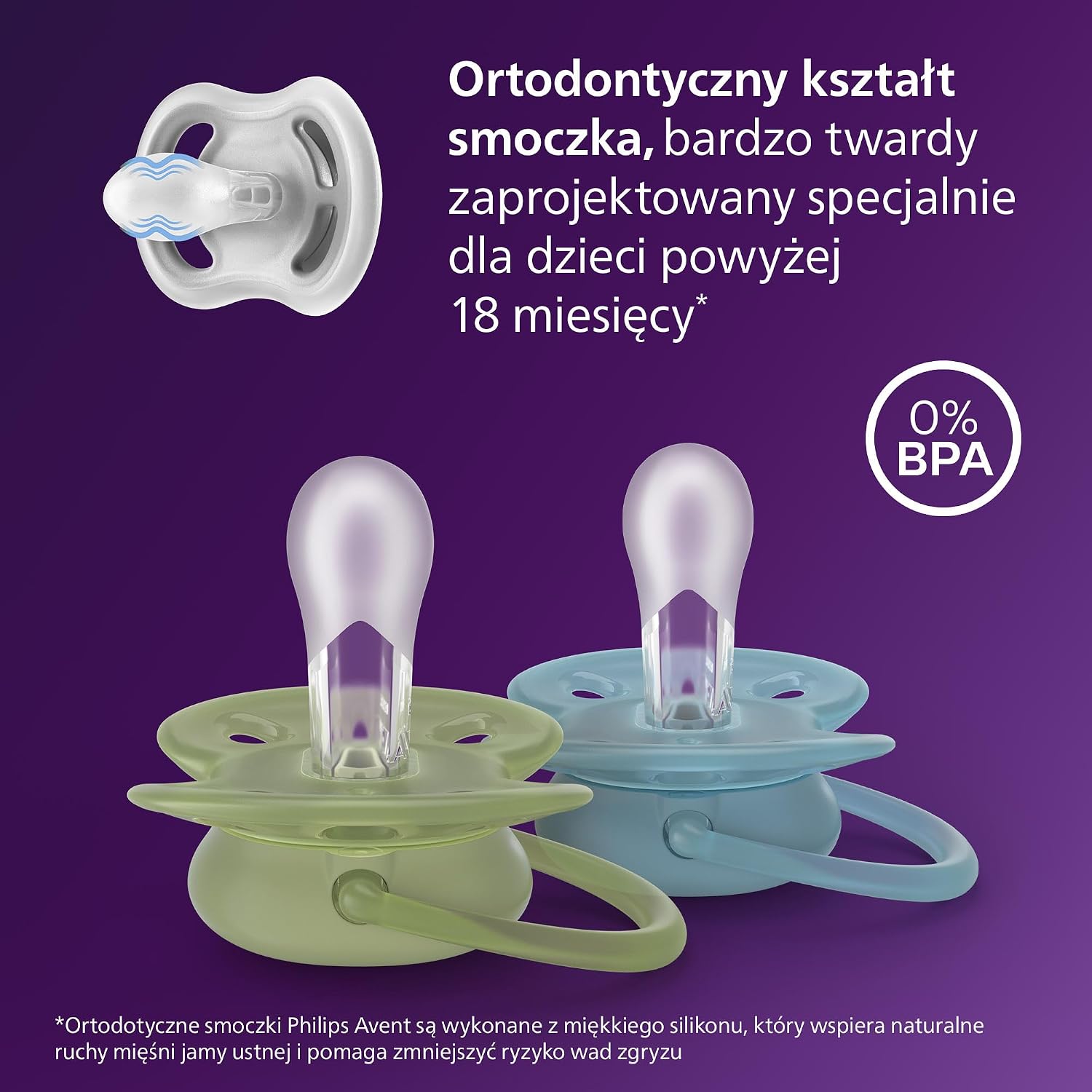 Thumbnail 2 de Philips Avent Ultra Soft SCF093/08 – smoczki ortodontyczne 18+, 4 sztuki