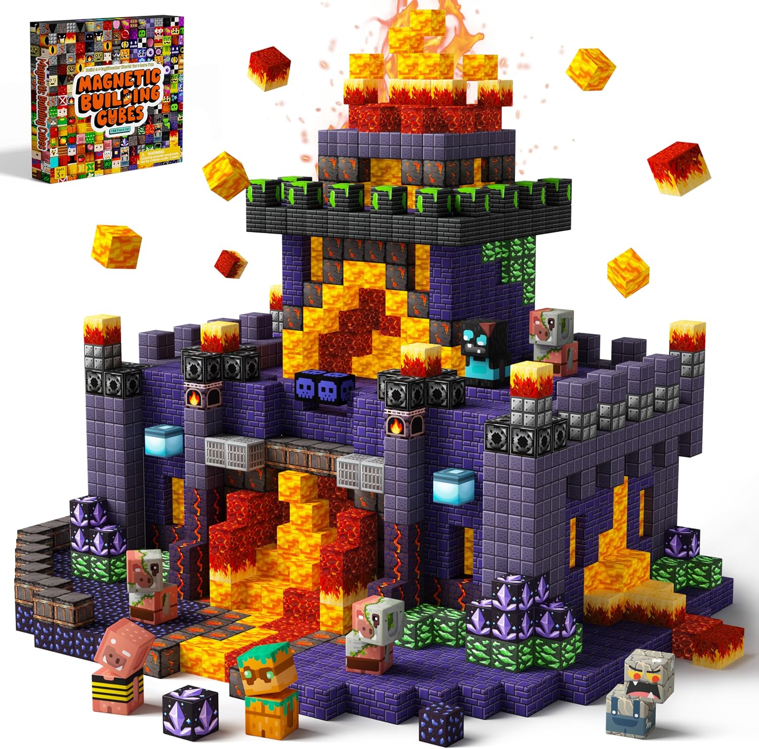 Detalle de idoot 100PCS Magnetic Blocks STEM Building Set 0.8in 🧩