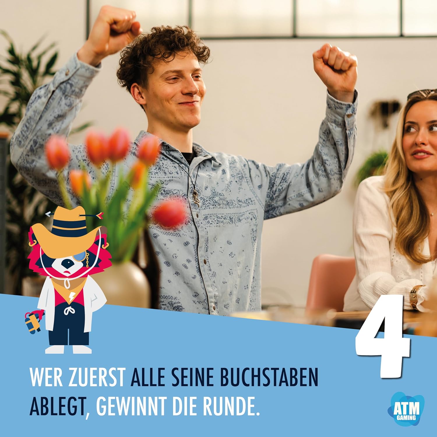 Thumbnail 6 de ATM Gaming QuickStop „Das Buchstaben-Duell“ – Familien-Edition, Kartenspiel für 2–7 Spieler ab 7 Jahren