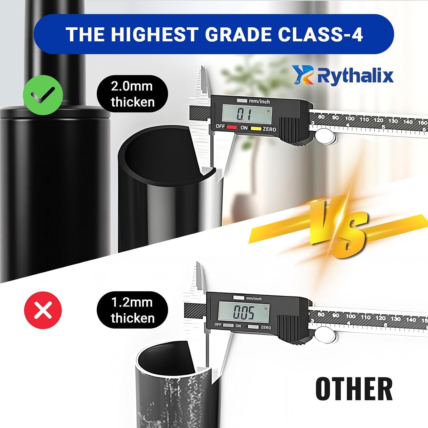 Thumbnail 4 de Rythalix RX-GAS-LIFT-S100-15-BLACK-CA-v1 Chair Cylinder, Top-Activated