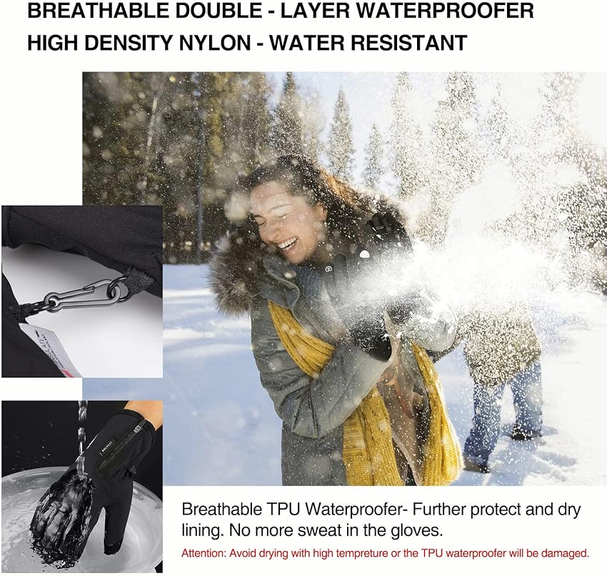 Detalle 2 de Balhvit -10℉ Waterproof Winter Gloves, Touchscreen