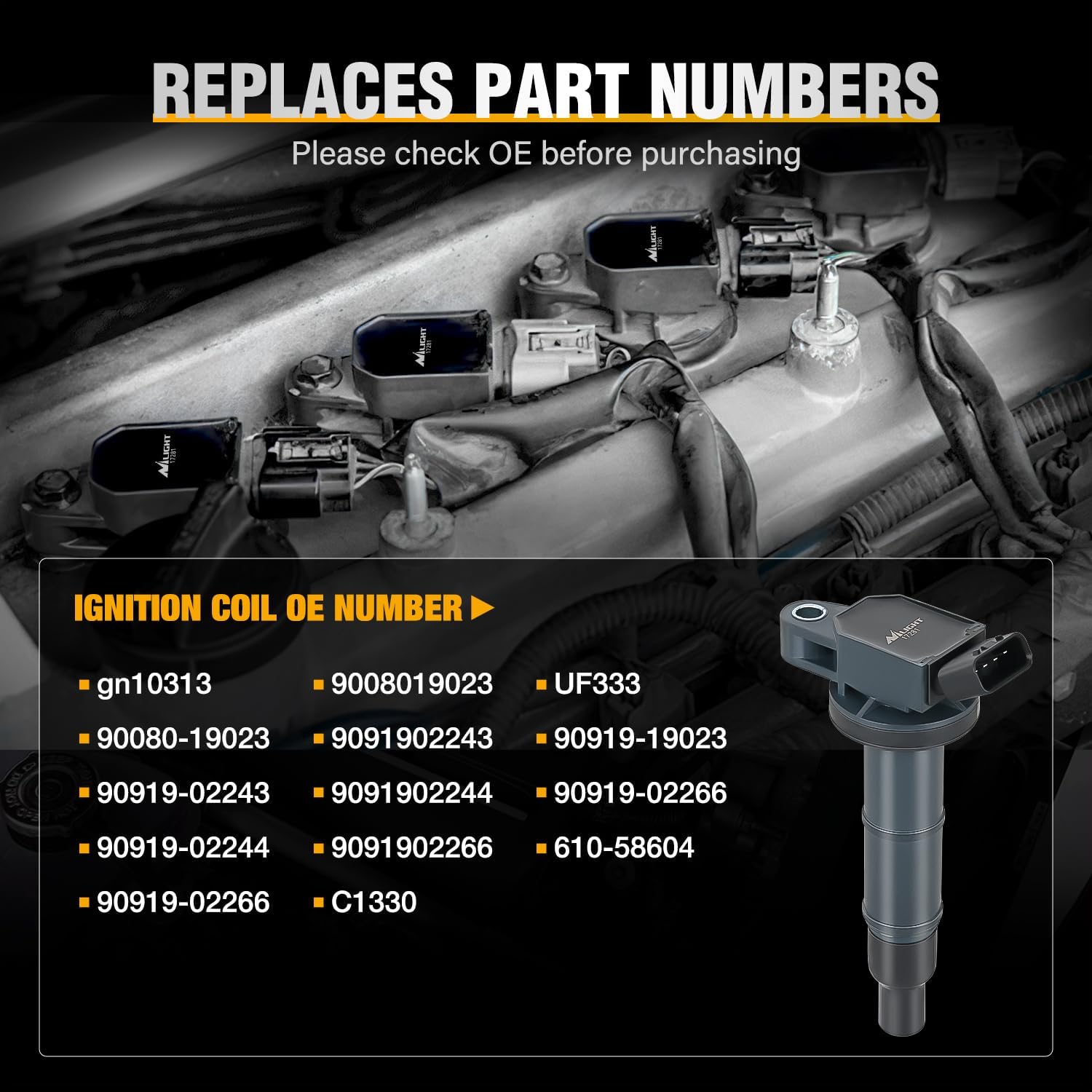 Detalle 2 de Nilight Ignition Coil Pack Set of 4 for Toyota