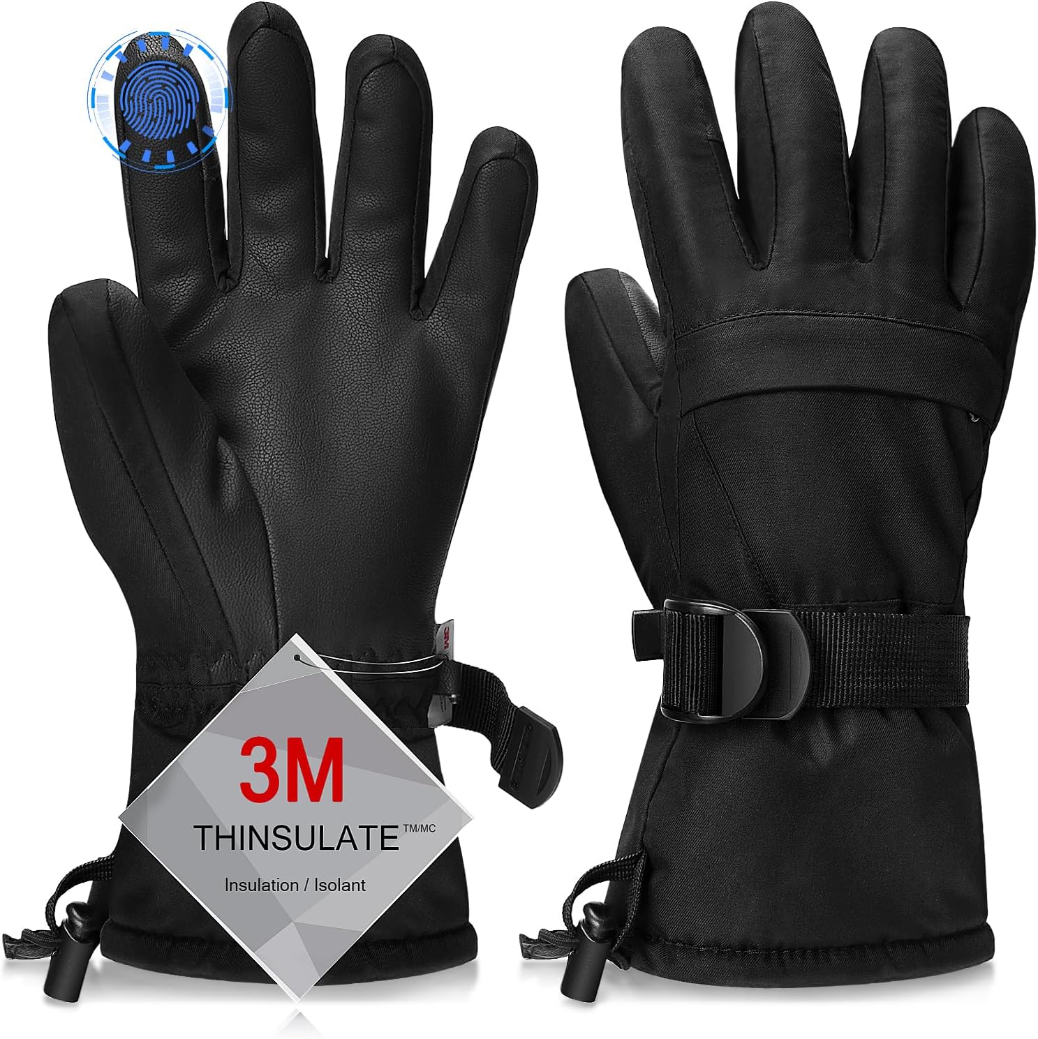 Detalle de Ski Gloves Warmest Waterproof Breathable Snow Gloves