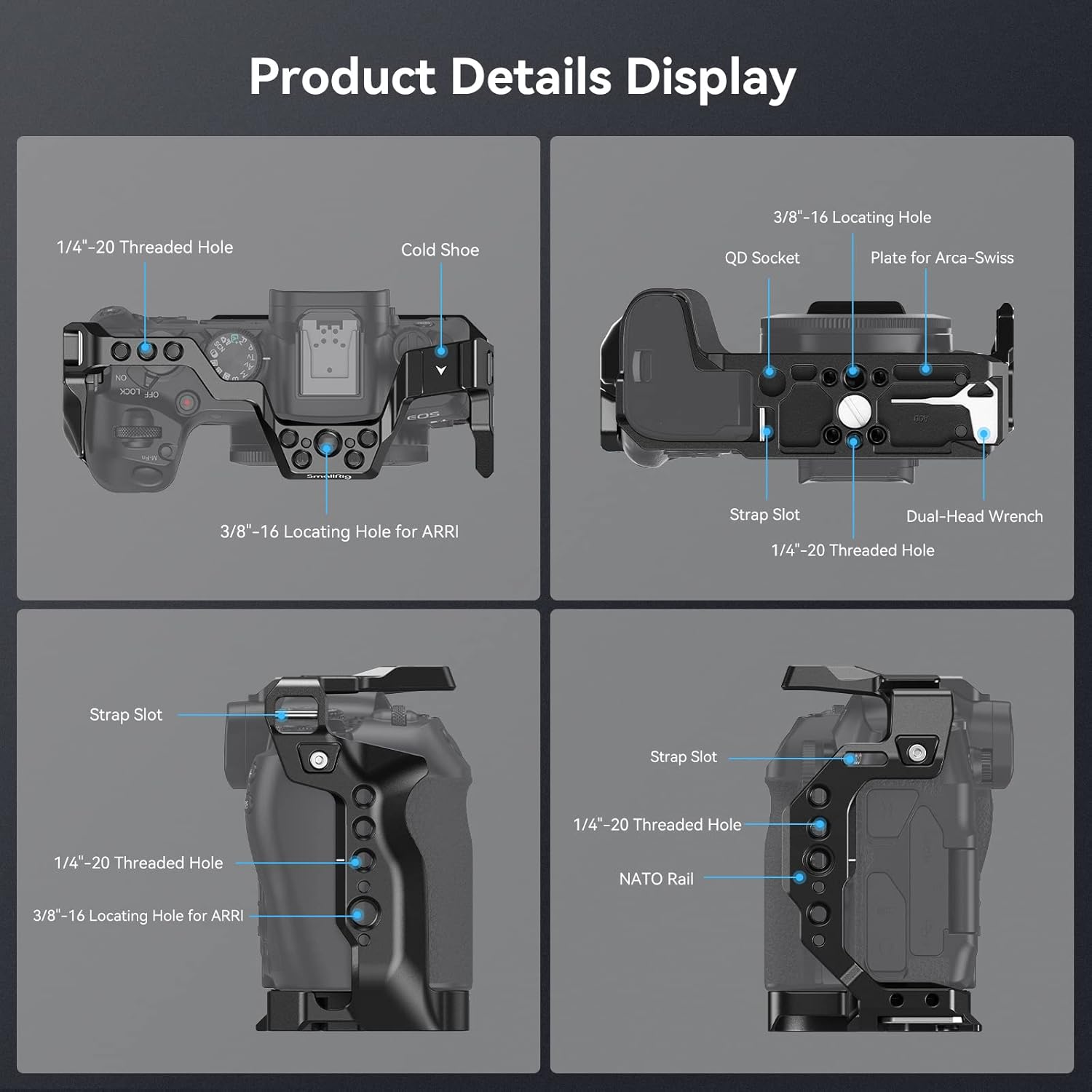 Detalle 2 de SMALLRIG Cage Canon R8 4212
