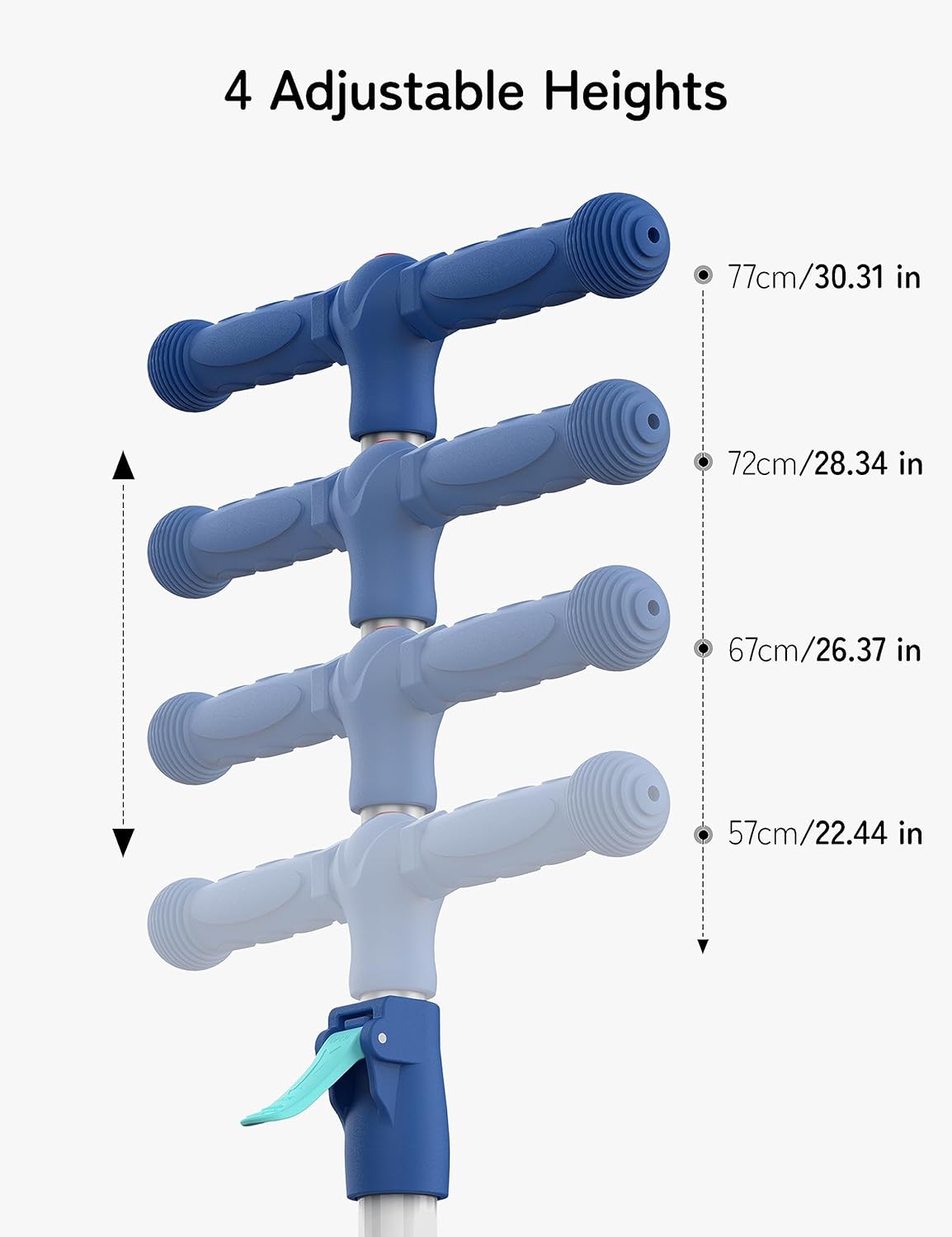 Thumbnail 1 de besrey Kinder-Scooter – Big Wheels: faltbarer Tretroller mit LED-Lichtern, 3–10 Jahre, 4-stufig verstellbar, breites Deck