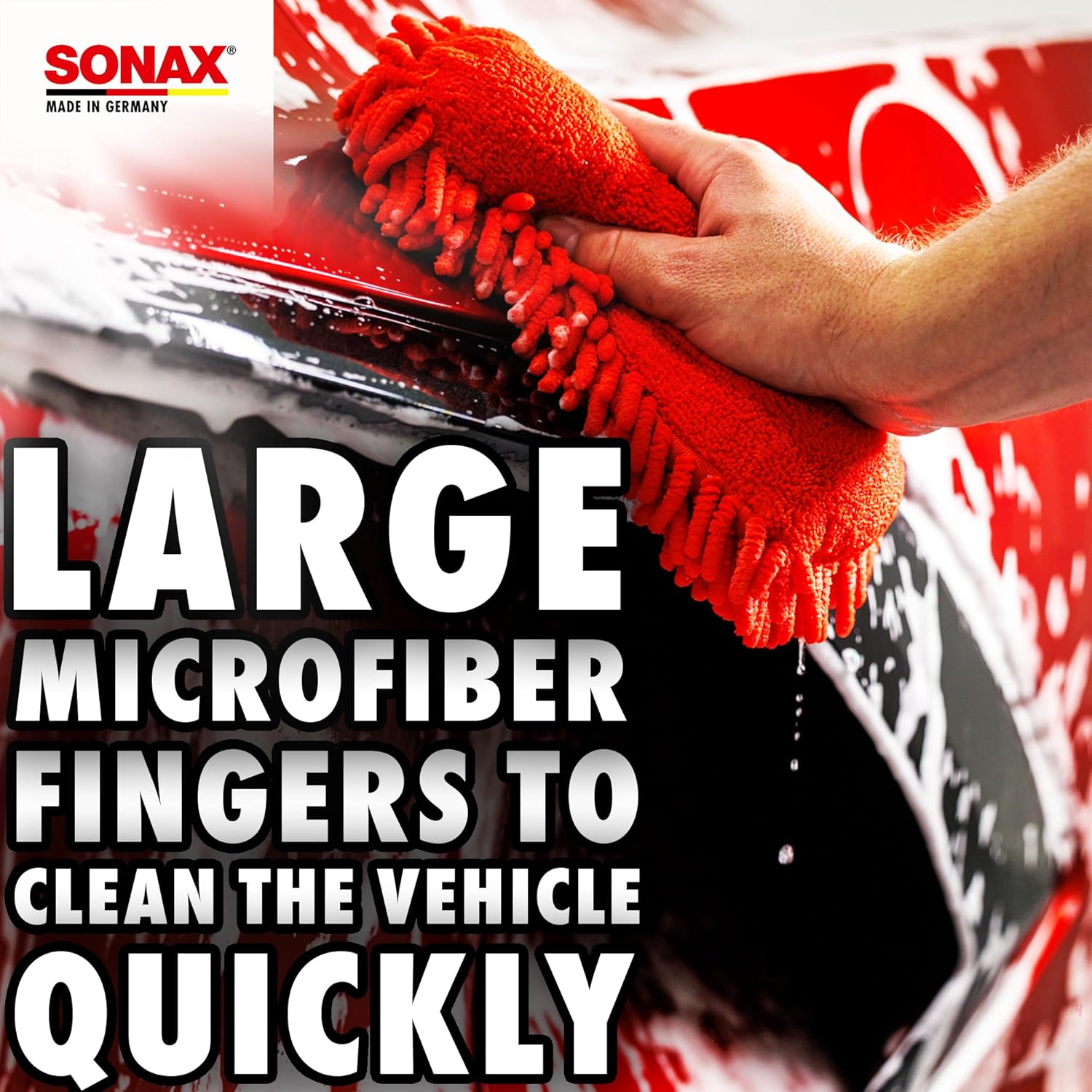 Thumbnail 2 de SONAX Éponge Microfibre Grand Format – Éponge double-face pour lavage en profondeur (Réf: 04281000)