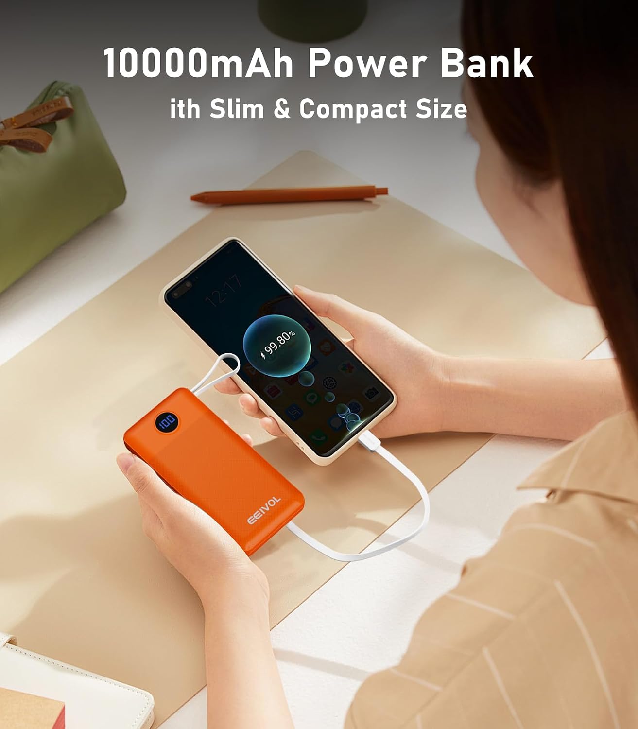 Detalle 2 de EEIVOL Power Bank 10000mAh