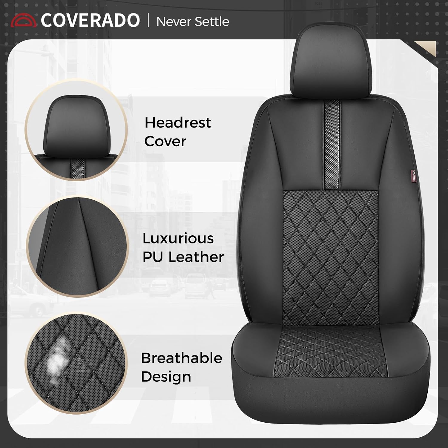 Detalle de Coverado Car Seat Covers Full Set