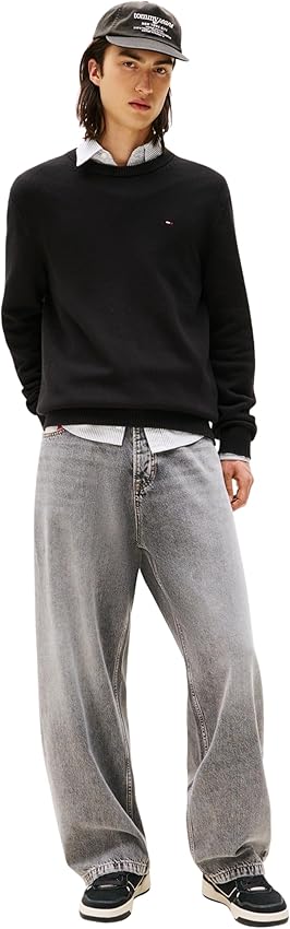 Detalle 2 de Tommy Jeans Jersey Slim Fit hombre XS Negro