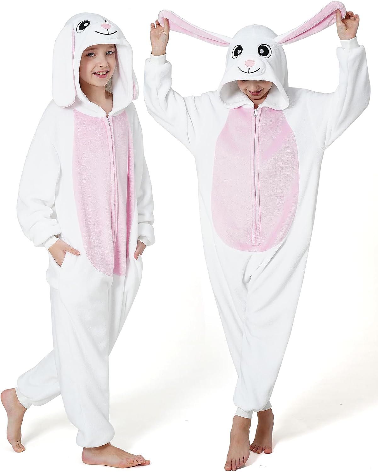 Thumbnail 6 de Dxilm Kids Frog Onesie Costume, Flannel Pajamas with Front Zipper and 3D Tail