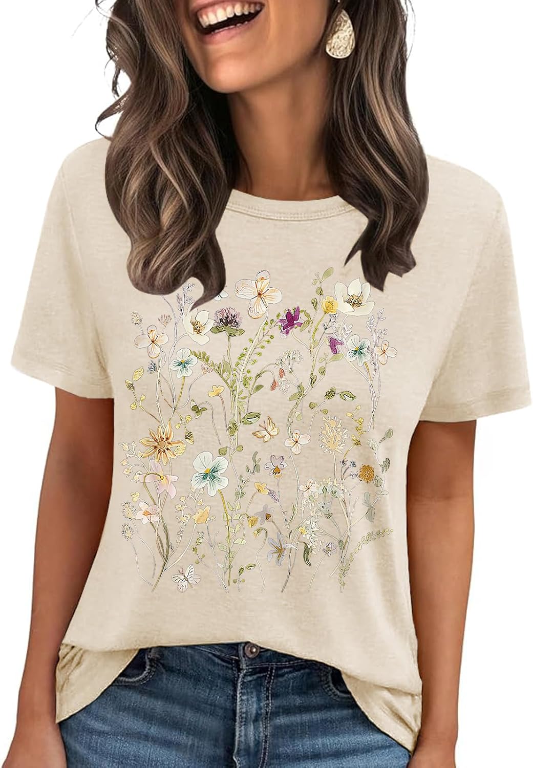 Thumbnail 5 de Cuptacc Damen Basic T-Shirt – Sommerliches Rundhals-Top, Kurzarm, Einfarbig