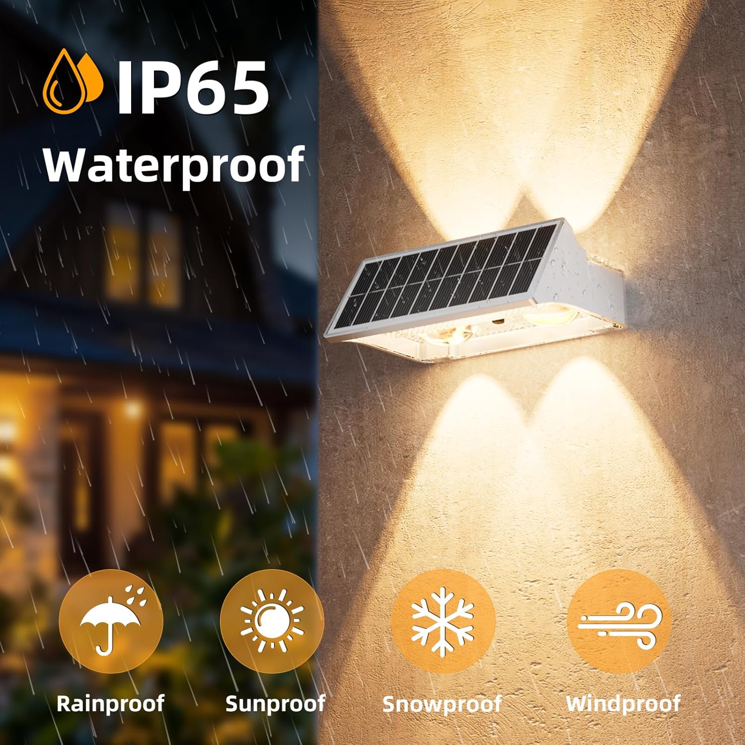 Thumbnail 6 de NIORSUN Lampada solare da esterno IP65 8 pezzi 3000K/4000K/6500K + RGB, luce verso l’alto e il basso