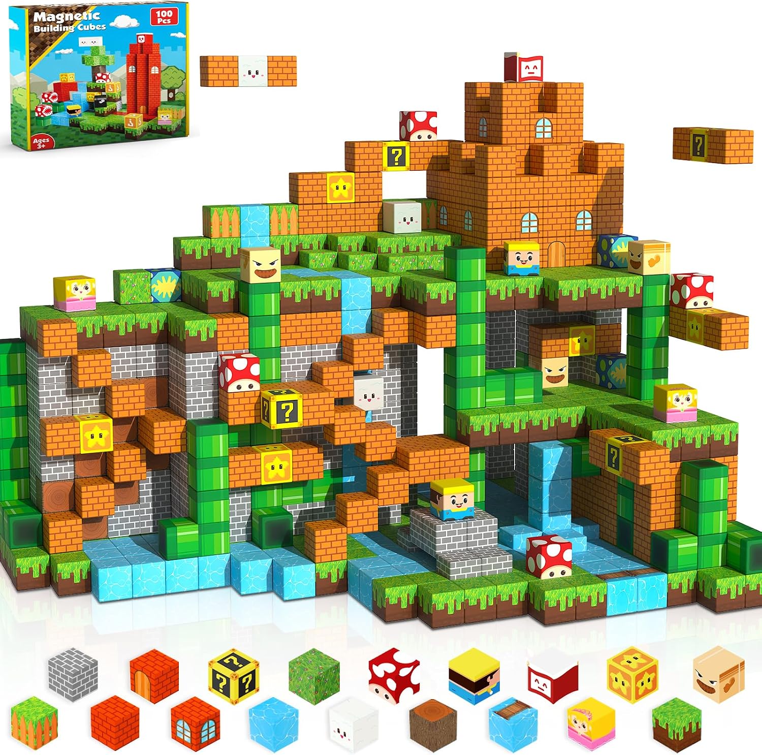 Thumbnail 6 de ToyUnited Magnetic Blocks 100PCS Set