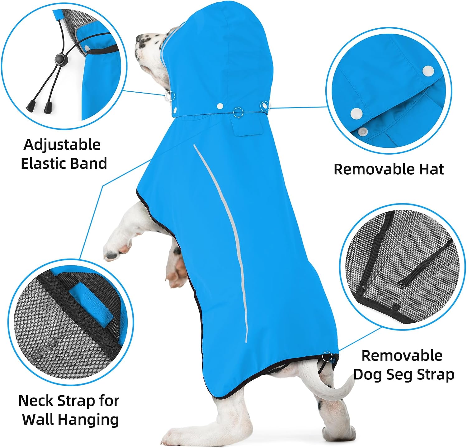 Detalle 1 de Mile High Life Dog Raincoat, Size L