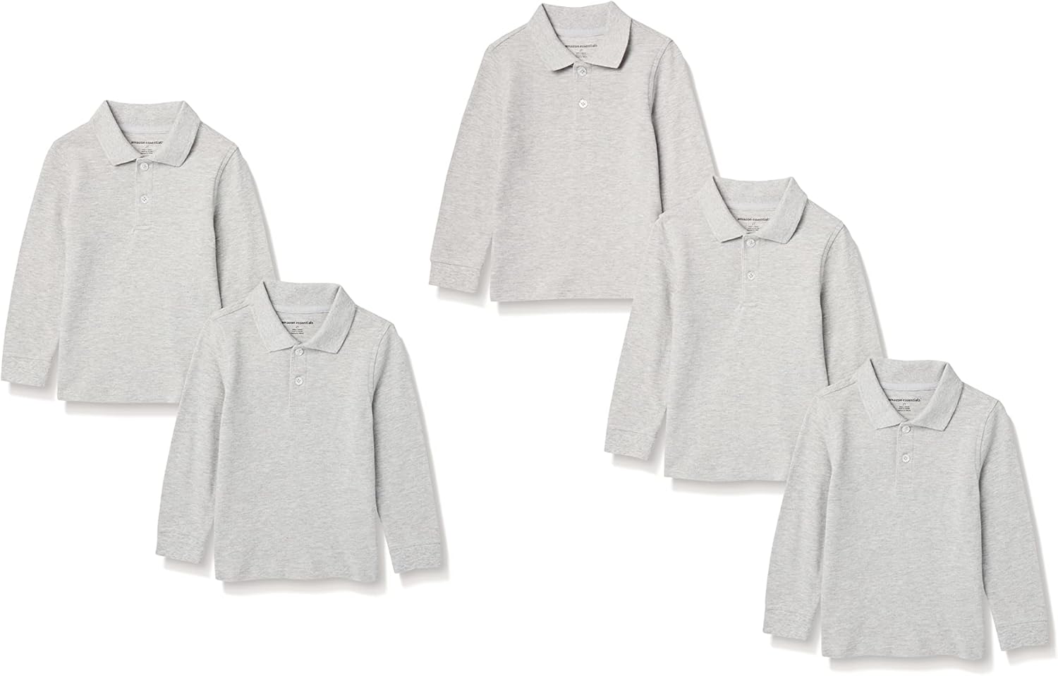 Thumbnail 6 de Long-Sleeve Pique Polo for Boys, Classic Fit