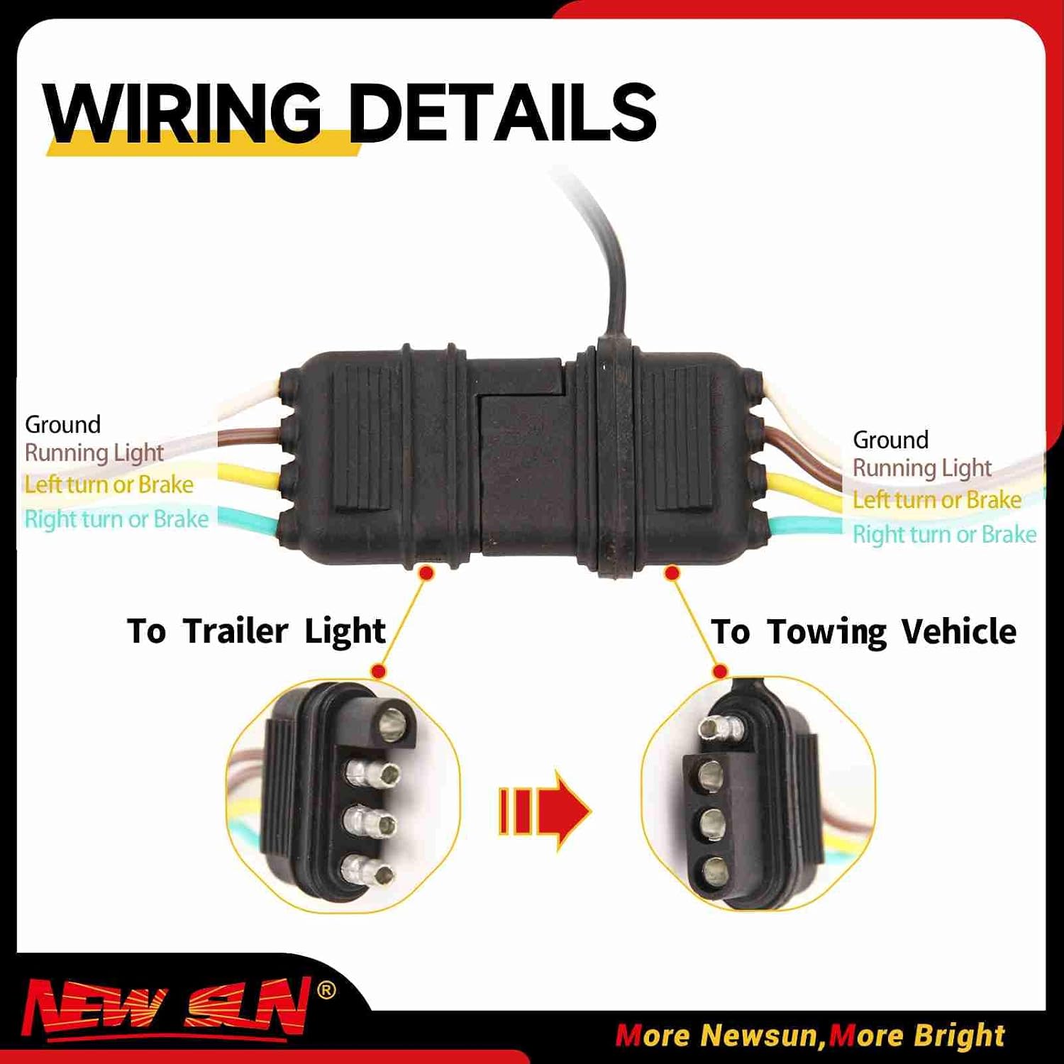 Detalle 2 de NEW SUN Trailer Wiring Harness 29FT