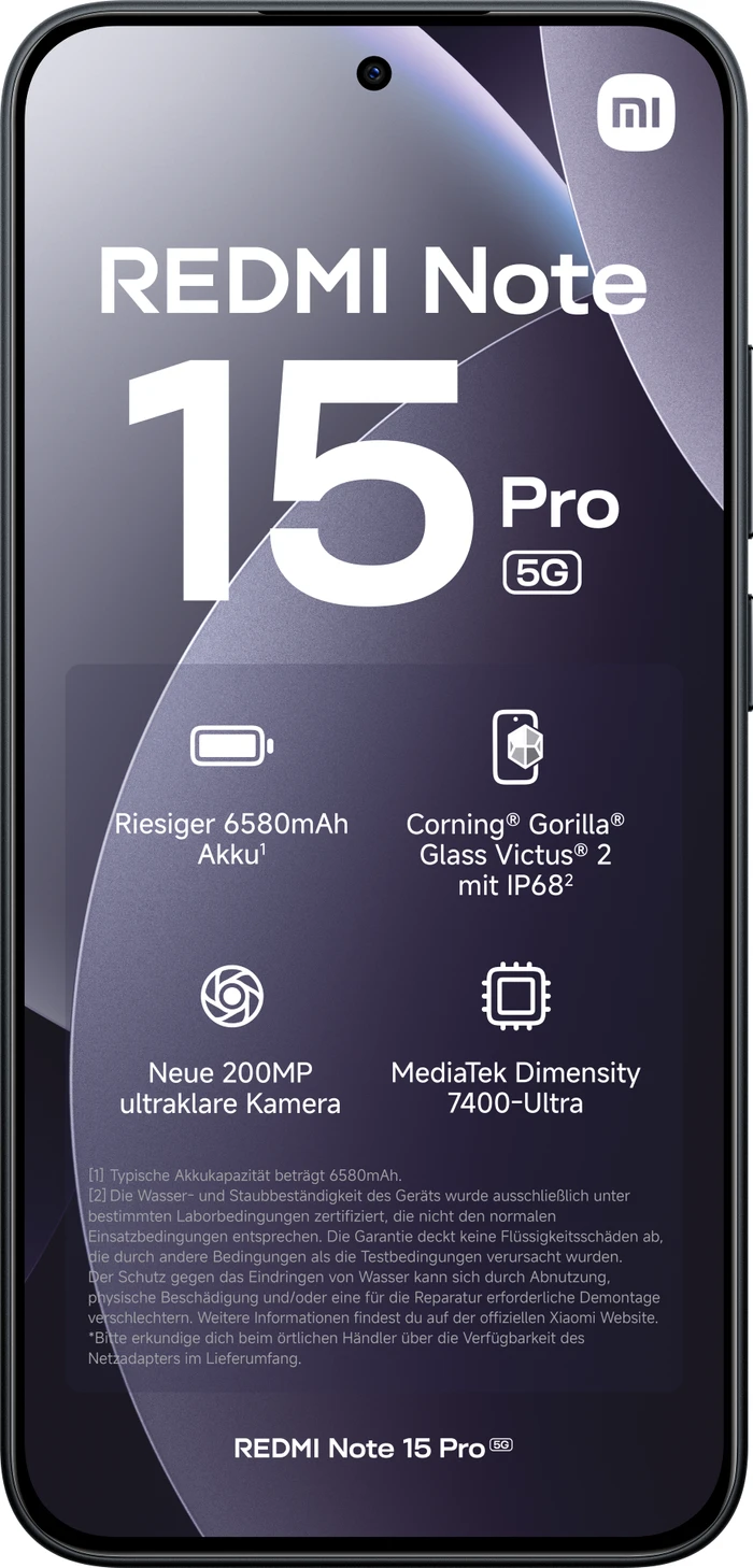 Thumbnail 12 de Xiaomi Redmi Note 15 Pro 256GB Schwarz 5G – großes 6,83-Zoll-Display, 256-GB-Speicher